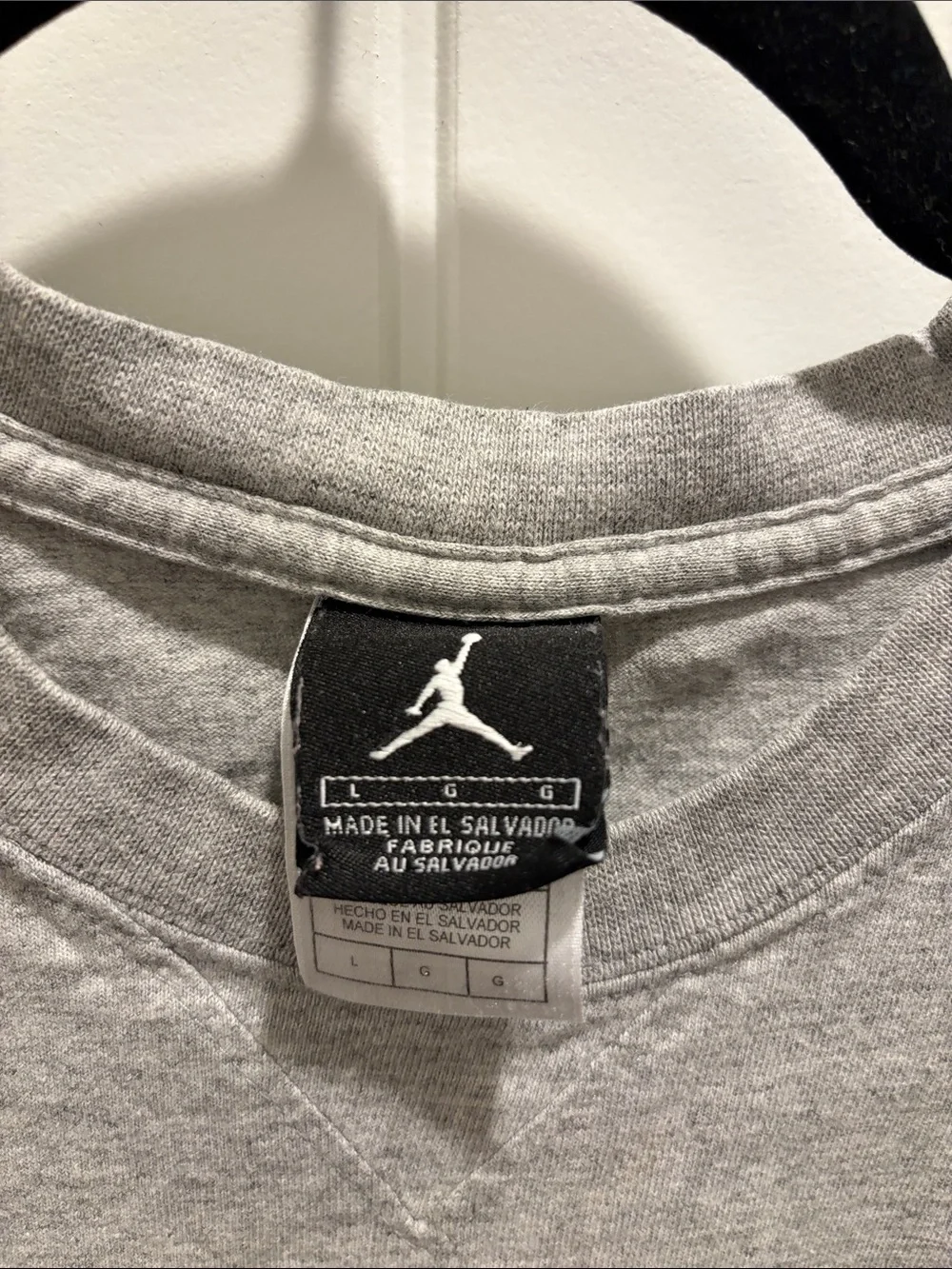 Jordan Brand Retro 1 Gray Short Sleeve Air Jordan 1 Wings Logo Tee size L